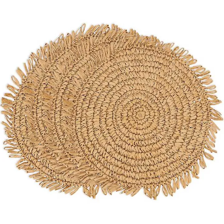 Natural Rustic Raffia Placemats, Set of 4