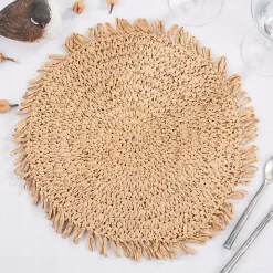 Natural Rustic Raffia Placemats, Set of 4