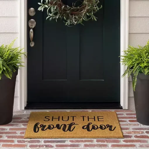 Natural Shut the Front Door Doormat