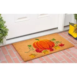 Natural Tan Coir Harvest Pumpkin Doormat