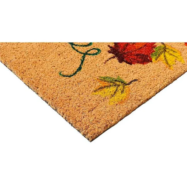 Natural Tan Coir Harvest Pumpkin Doormat