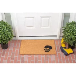 Natural Tan Coir Skull Doormat