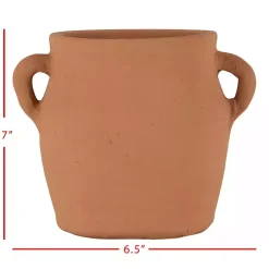 Natural Terracotta Vase with Handles