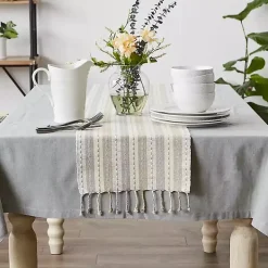 Natural Tonal Stripe Table Runner
