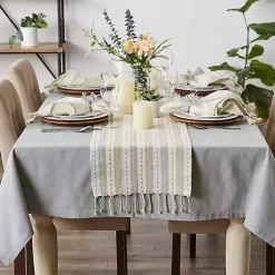Natural Tonal Stripe Table Runner