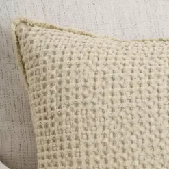 Natural Waffle Texture Lumbar Pillow