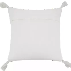 Natural Wavy Chevron Woven Jute Pillow