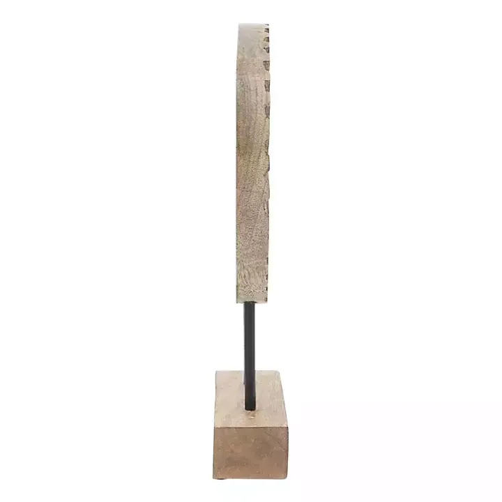 Natural Wood Pinwheel Figurine