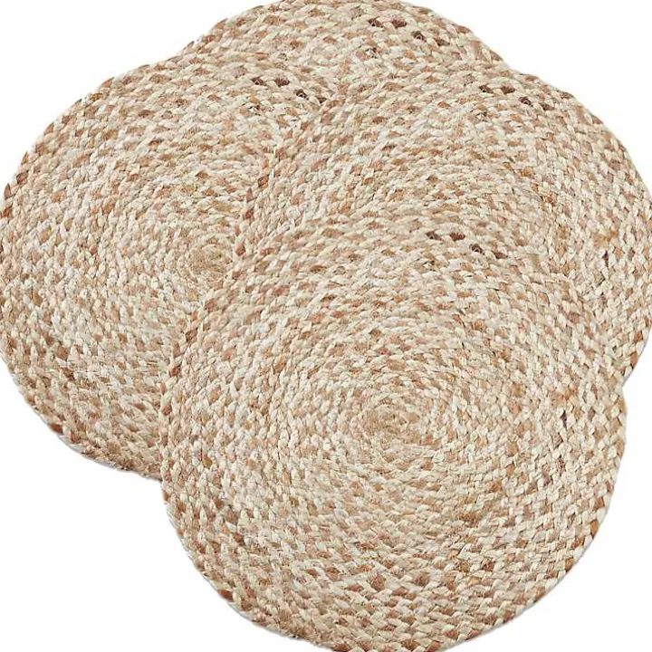 Natural Woven Jute Placemats, Set of 4