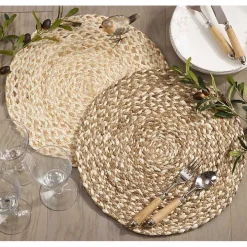 Natural Woven Jute Placemats, Set of 4