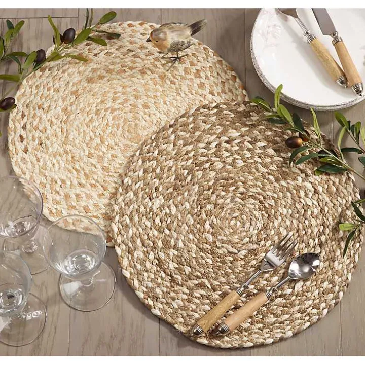 Natural Woven Jute Placemats, Set of 4
