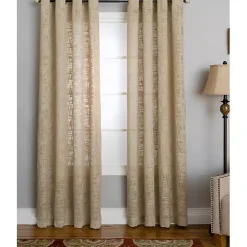 Natural Woven Single Curtain Panel, 84 in.