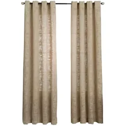 Natural Woven Single Curtain Panel, 84 in.