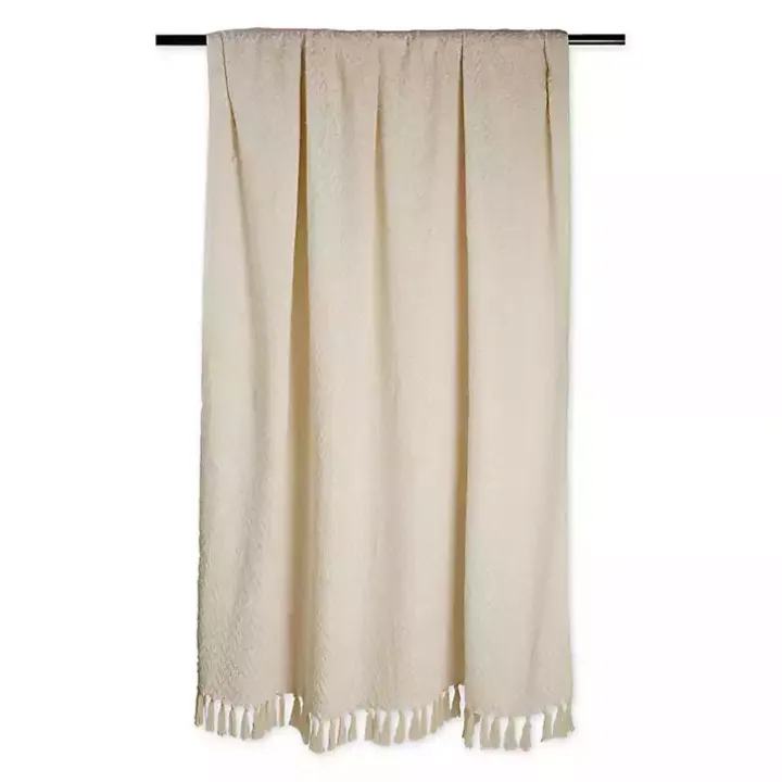 Natural Woven Zig Zag Throw