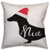 Naughty or Nice Dog Christmas Pillow