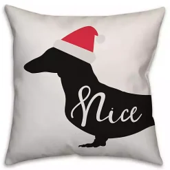 Naughty or Nice Dog Christmas Pillow