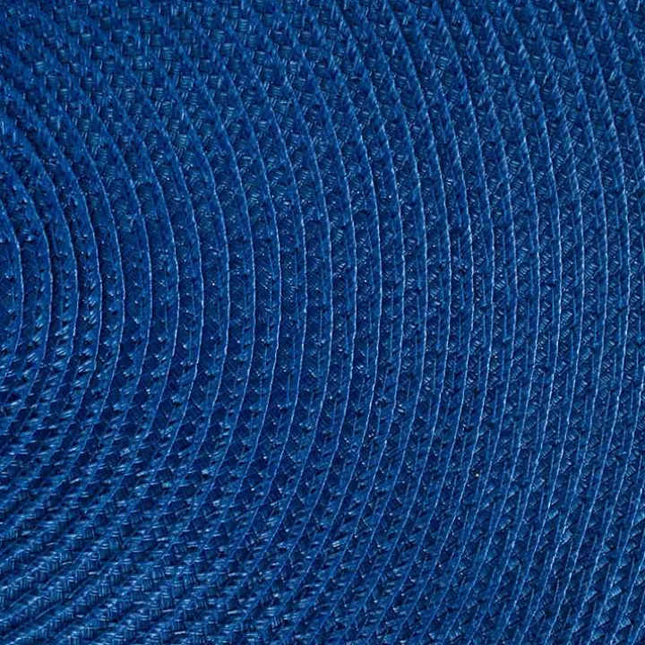 Nautical Blue Solid Round Placemats, Set of 6