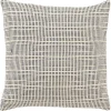 Navy and Natural Sea Striped Pillow