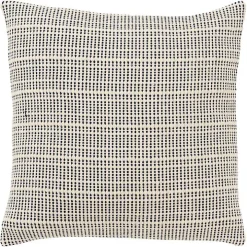 Navy and Natural Sea Striped Pillow