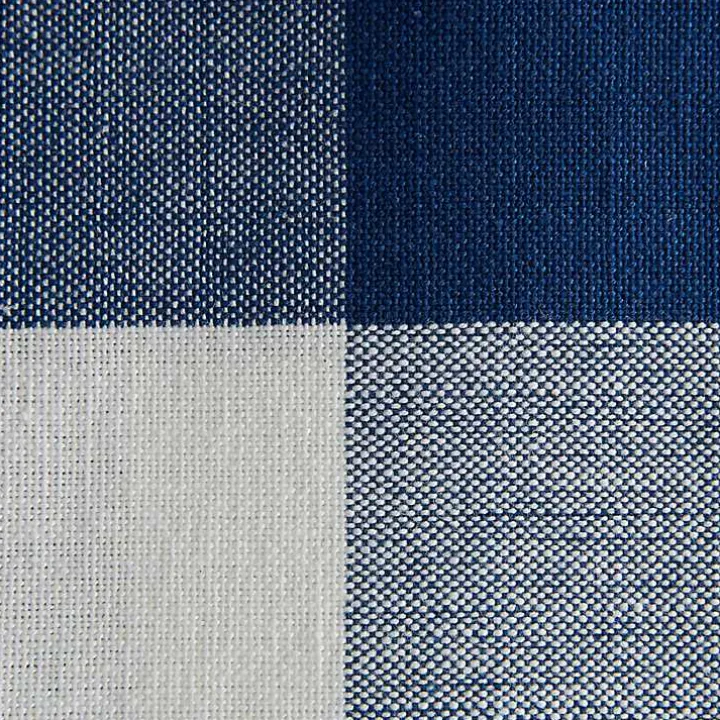Navy and White Mixed Check Towels, Set of 3