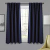 Navy Back Tab Blackout Curtain Panel Set, 63 in.
