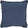 Navy Blue Handwoven Appen Throw Pillow