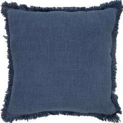 Navy Blue Handwoven Appen Throw Pillow