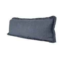 Navy Blue Handwoven Appen Lumbar Pillow
