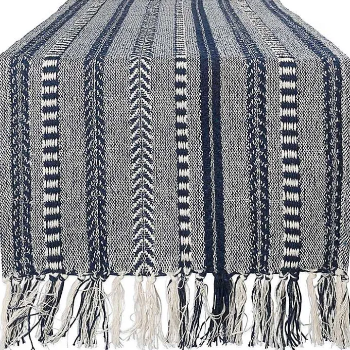 Navy Braided Stripe Table Runner, 108 in.
