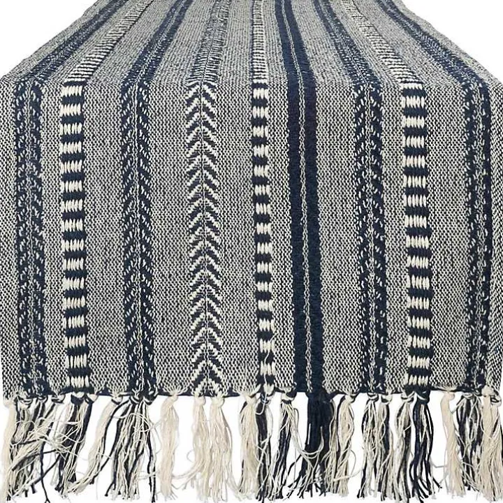 Navy Braided Stripe Table Runner, 72 in.