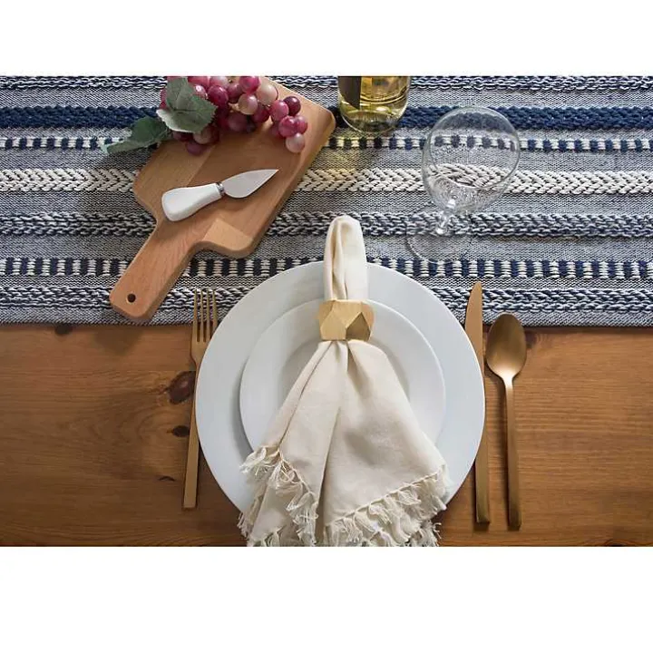 Navy Braided Stripe Table Runner, 72 in.