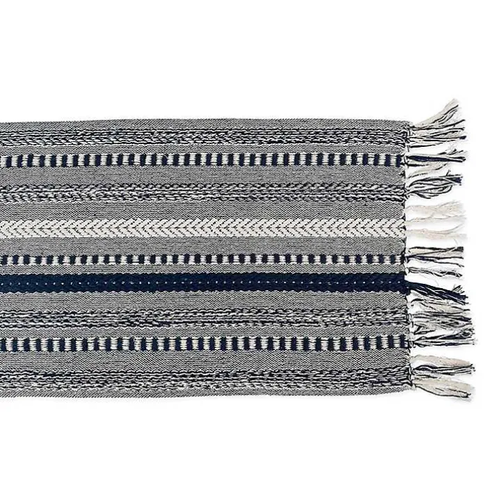 Navy Braided Stripe Table Runner, 108 in.