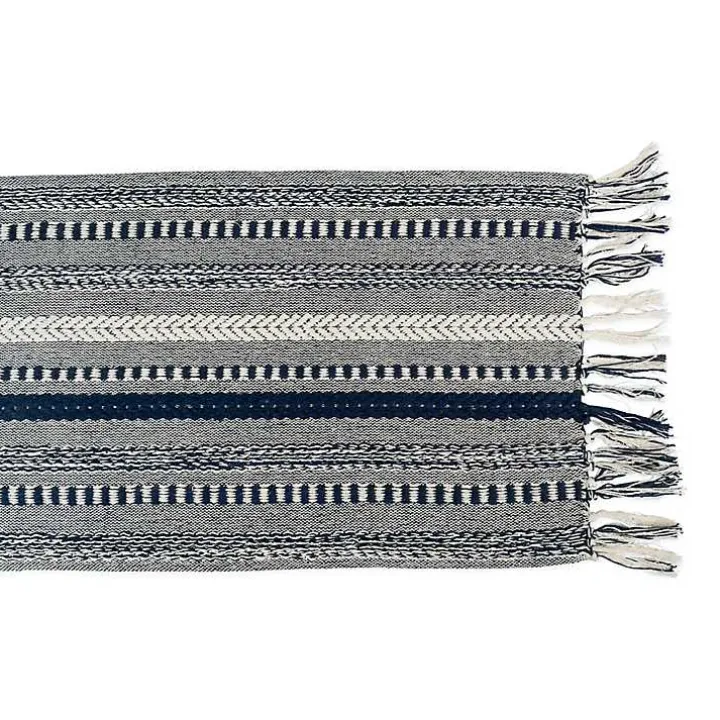 Navy Braided Stripe Table Runner, 72 in.
