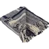 Navy Braided Stripe Throw