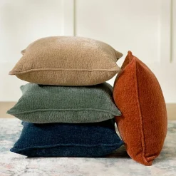 Navy Chenille Leopard Throw Pillow