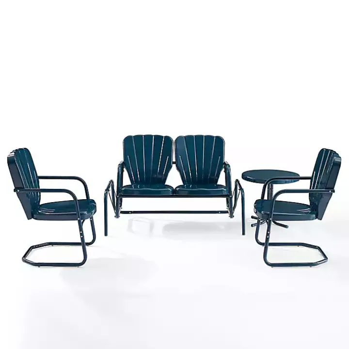 Navy Clamshell 4-pc. Outdoor Furniture Set