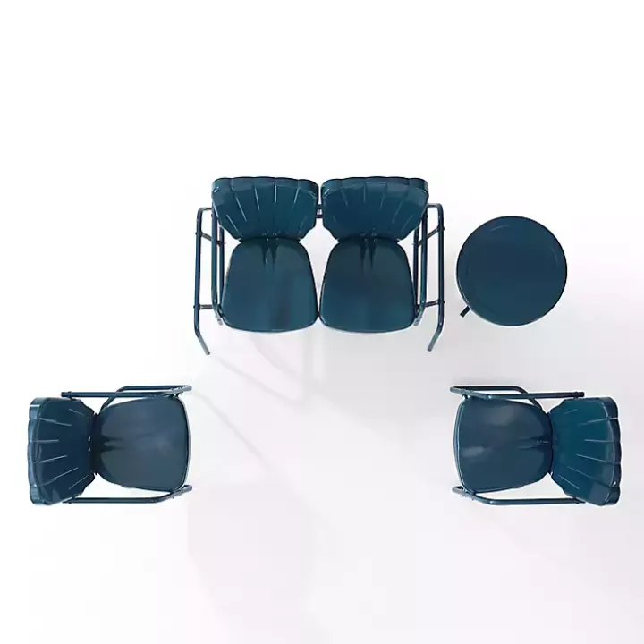 Navy Clamshell 4-pc. Outdoor Furniture Set
