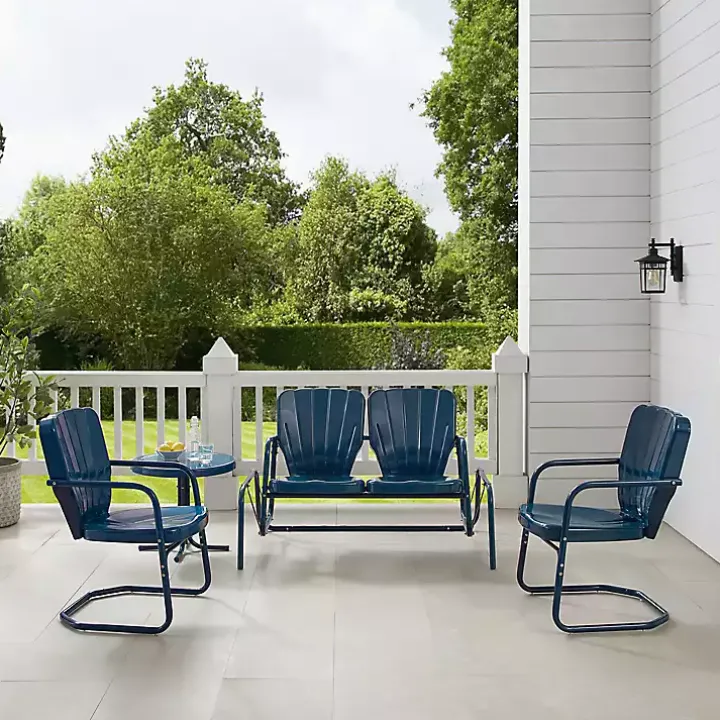 Navy Clamshell 4-pc. Outdoor Furniture Set