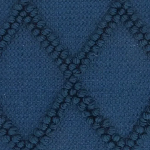 Navy Diamond Lattice Throw Pillow