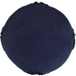 Navy Diamond Tufted Pouf