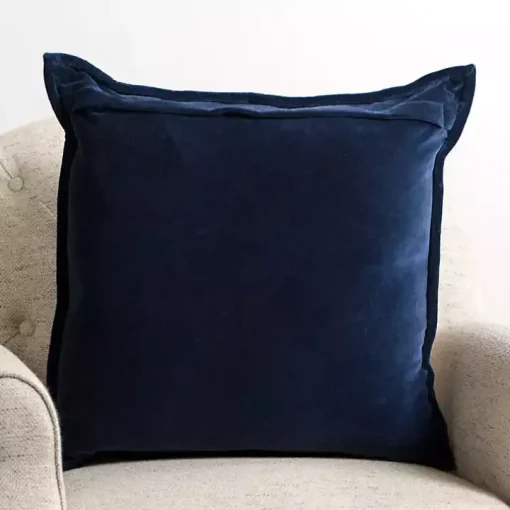 Navy Diamond Velvet Pillow