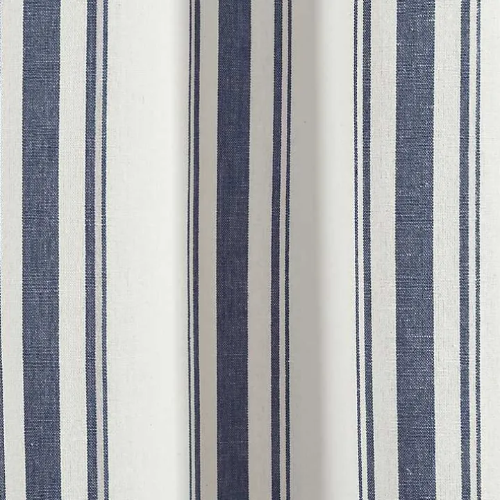 Navy Farmhouse Stripe Curtain Panels, Set of 2