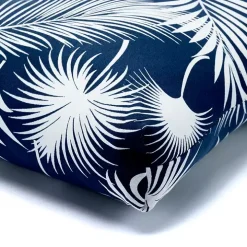 Navy Floral Outdoor Chair Cushion