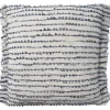 Navy Handstitched Stripes Throw Pillow