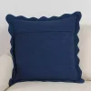 Navy Juna Scalloped Pillow, 22 in.