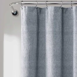 Navy Nantucket Tassel Fringe Shower Curtain