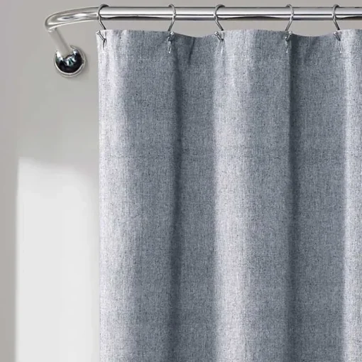 Navy Nantucket Tassel Fringe Shower Curtain