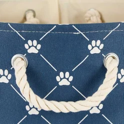 Navy Paw Trellis Rectangle Basket, 14 in.