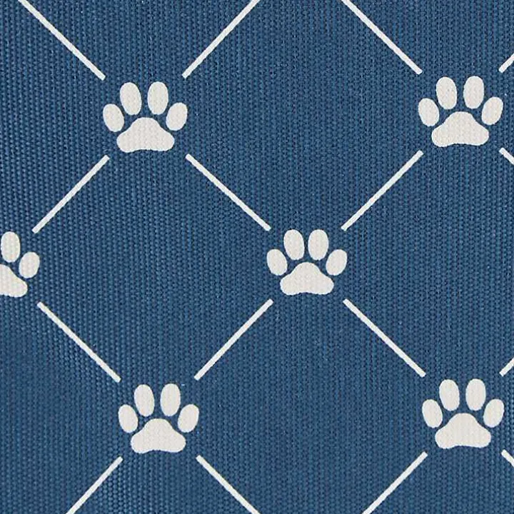 Navy Paw Trellis Rectangle Basket, 14 in.