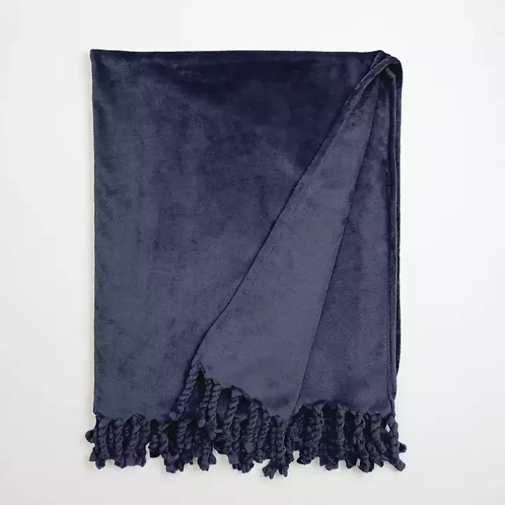 Navy Perfectly Plush Throw